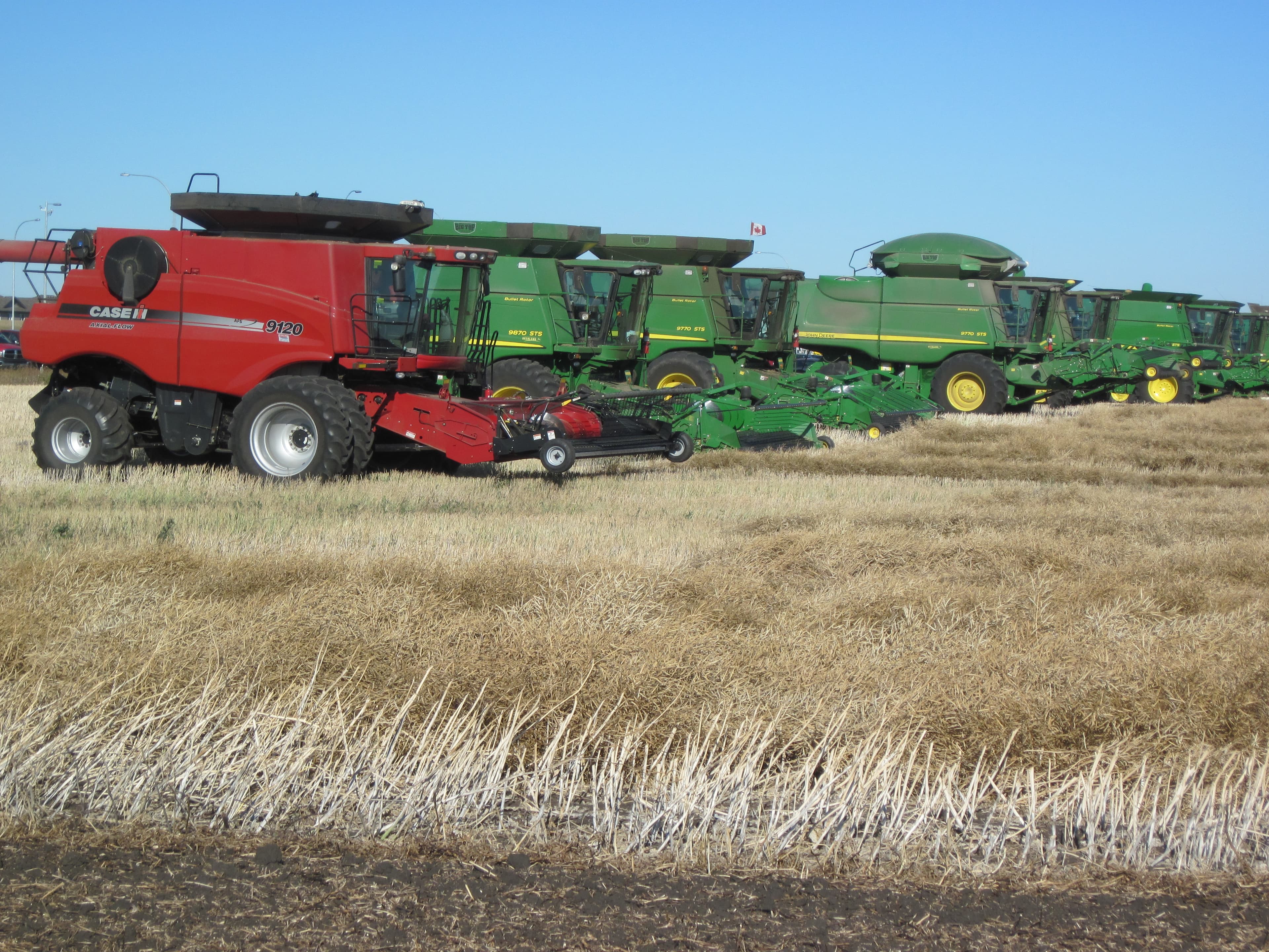 The harvest fleet lined up